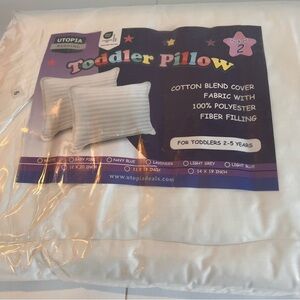 Utopia  Soft White Toddler Pillow Set